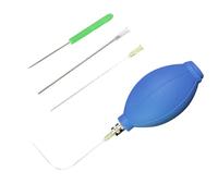 Suoumwa Blain D'Oeuf Facile Outil D'Oeuf Vide Pompe à Œufs et Percevoir des Œufs de Pâques Supplies Kit de Décoration D'Oeufs Ukrainiens Bleu