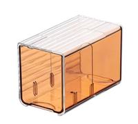 Suoumwa Boîte de Rangement Murale pour Cotons et Tampons, Récipient de Rangement en Plastique Transparent Sans Perforation pour Produits Cosmétiques avec Tiroir C