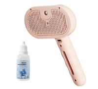 Suoumwa Brosse à Vapeur pour Chat Éliminant Les Poils Lâches, Coiffure à la Vapeur, Rose