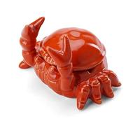 Suoumwa Cendrier en Forme de Crabe avec Couvercle, Cendrier Coupe-Vent en Céramique pour Une Utilisation Intérieure ou Extérieure, Décoration de Bureau en Forme de Crabe