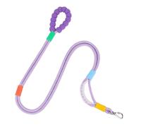 Suoumwa Corde de Traction pour Animaux de Compagnie, Multifonctionnelle, Réglable, Antidéflagrante, Bandoulière, Corde en P, Violet