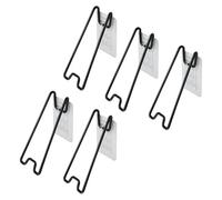 Suoumwa Crame d'image 5pcs Support de Chevalet Soupchoir en Acier Inoxydable Bracket avec Cadre d'image Auto-Adhésif 5.12 "X 2.17"