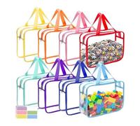 Suoumwa de Rangement de Clear PVC Organisateurs de Imperméables pour les Pièces de Puzzles, Blocs de Construction