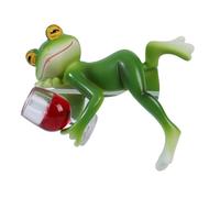 Suoumwa Décoration de Jardin en Forme de Grenouille, Statue Extérieure pour Plantes, Accessoires de Décoration pour Pots, Statue de Grenouille