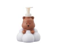 Suoumwa Dispensateur de Salle de Bain Shampooing Pompe Bouteille Amusante et Accessoire de Salle de Bain Fonctionnel 500 Ml Brun