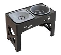 Suoumwa Distributeur de Nourriture pour Animaux avec Distributeur de Nourriture pour Chien Réglable en Hauteur à 5 Niveaux