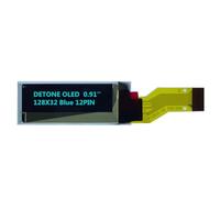 Suoumwa Écran OLED de 0,91 Pouce Bleu Word 12 Broches 128X32 Écran Matriciel Lecteur SSD-1306 Port Série Écran OLED