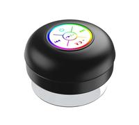 Suoumwa Enceinte Bluetooth Étanche avec LED Colorées, Petite Enceinte Lumineuse avec Une Grande Ventouse pour Une Utilisation dans la Salle de Bain et en Extérieur, Noir