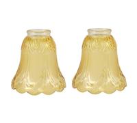 Suoumwa Ensemble de 2 Pièces D'Abat-Jour de Lampe pour Ventilateur de Plafond, en Verre Givré et Transparent