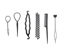 Suoumwa Ensemble D'Outils pour Tresser les Cheveux Ensemble D'Outils pour Attacher les Cheveux des Petites Filles Outil de Coiffure