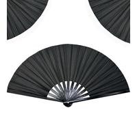 Suoumwa Éventail de Terrain pour la Danse avec Manche en Forme de Bottes et Motif Rétro Noir.