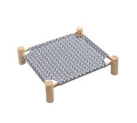 Suoumwa Hamac pour Chat et Chien Hamac pour Chat Lit Surélevé et Rafraîchissant Amovible Portable Lit pour Animaux de Compagnie D'Intérieur et D'Extérieur Bleu