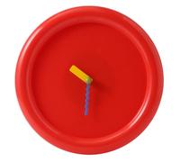 Suoumwa Horloge Murale de Style Crémeux, Silencieuse, pour Bureau, Décoration Murale Rouge