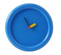 Suoumwa Horloge Murale Silencieuse de Style Crémeux pour Bureau, Décoration Murale Bleue