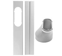 Suoumwa Kit Adaptateur de Tuyau D'Échappement pour Climatiseur Portable, Plaque D'Étanchéité de Fenêtre Réglable, Kit de Glissière de Fenêtre, Kit de Ventilation D'Air