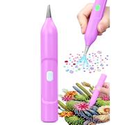 Suoumwa Kit de Stylo de Peinture en Diamant Électrique Wireless USB-C Batterie Rechargeable Batterie Diamond Art Tools Vacuum Diamond Art Art Pen for All Diamonds Painting Kit Violet