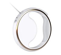 Suoumwa Laisse de Chiens Rétractable avec Éclairage de Surbrillance en Blanc LED et Bague Sécurisée, Corde de 3 Mètres de Long pour Promenades Nocturnes Sûres