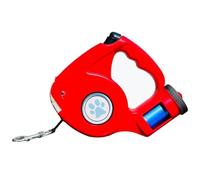 Suoumwa Laisse de Compagnie 4,5 M avec Lampe de Poche à LED Multifonctionnelle, Plomb de Chiens Rétractables Extensible pour la Marche en Plein Air, Rouge