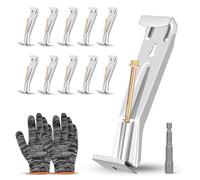 Suoumwa Lot de 10 Crochets de Gouttière Cachés avec Vis et Clips Antirouille pour Gouttières en Aluminium de Type K de 5 Pouces, Réparation des Gouttières Affaissées