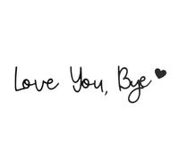 Suoumwa Love You Bye Panneau de Décoration Murale Lettres Décoration Murale Bye Love You Panneau en Bois avec Inscription en Anglais - Décoration Murale pour pour l'amour