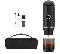 Suoumwa Machine à Café Électrique Portable 2 en 1 pour, Compatible avec Le Café en Poudre et Les Capsules de Différentes Tailles, Couleur Noire