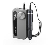 Suoumwa Machine de Broyage Machine à Forage à Ongles Électriques 45000 Tr/Min Vitesse pour les Soins Personnels Gris
