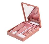 Suoumwa Mini 5 Pinceaux de Maquillage Pinceau de Maquillage Multifonctionnel avec Pinceau à Poudre Miroir Pinceau pour Ombre à Paupières Pinceau de Mélange
