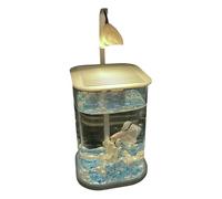 Suoumwa Mini de Bureau en Verre Aquarium Aquarium avec Une Lampe Ornementale Haut de Gamme LED LED pour la Culture du Poisson Culture de Bureau