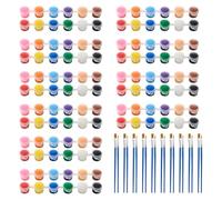 Suoumwa Mini Ensemble de Peinture Acrylique 10 Pièces, Peinture pour Enfants, Ensemble de Peinture pour Enfants 12 Couleurs, Bandes de Peinture Acrylique pour Enfants et Adultes