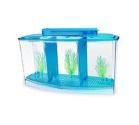 Suoumwa Mini Reproduction de Pêche à la Pêche Aquarium Aquarium Conduit Acrylique Trois Divisions Boîte D'Isolement Reproducteur pour Les Petits Poissons Bleus