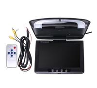 Suoumwa Moniteur de Toit de Voiture Écran LCD Rabattable Écran Vidéo Multimédia Supérieur Monté sur Le Toit, Plafond de Voiture Noir