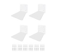 Suoumwa Mount Mount Métals Invisibilité I Birgure de Bibliothèque Flottante 4pcs pour Chambre à Coucher pour Une Bibliothèque de Chambre, Petite Étagère Design