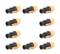 Suoumwa NAC3FX-W NAC3MX-W 3PINS True Verter Locking Connector Jack 10pcs Yellow IP65 Grade Imperméable PA66 MATÉRIEL 10 Femmes Femmes