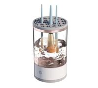 Suoumwa Nettoyeur de Pinceaux de Maquillage Électrique Portable avec Prise USB et Machine de Maquillage en Caoutchouc, Nettoyeur, Collier de Brosse de Nettoyage, Brosse B
