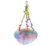 Suoumwa Nid D'Oiseau Nid de Perroquet Chaud Berceau Nid Spécial Balançoire Lit Suspendu Nid de Couchage en Peluche Nid D'Oiseau B
