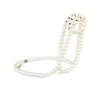 Suoumwa Nouveau Décoration Intérieure Décoration de Bureau de Bureau Porte-Vin Suspension Suspension Titulaire de Bouteille de Vins de Luxe Magic Artware Perle Collier Blanc