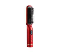Suoumwa Peigne Lissant Sans pour Cheveux Secs et Humides, Anti-Chaleur, Température Contrôlée, pour Soins et Coiffure, Portable, A