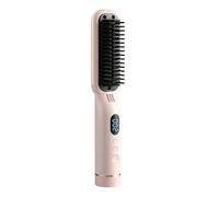Suoumwa Peigne Lissant Sans pour Cheveux Secs et Humides, Anti-Chaleur, Température Contrôlée, pour Soins et Coiffure, Portable, C