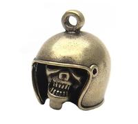 Suoumwa Pendentif Cloche de Casque Tête de Mort en Laiton, Suspendus Punk pour