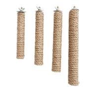 Suoumwa Perroquet Pet Debout Cintre en Bois Griffe D'Oiseau Bâton de Meulage Perroquet Permanent Tige Corde Confortable Bâton Debout Jouet
