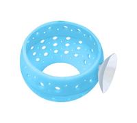 Suoumwa Petite Grotte Creuse à Petits Trous pour Poissons, Décoration D'Aquarium avec Ventouse, Jouet pour Poissons, Grotte Bleue pour Aquarium