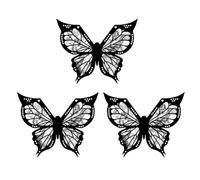 Suoumwa Pochoir Papillon pour Eye-Liner, Pochoir Eye-Liner Papillon, Pochoir de Maquillage pour les Yeux Papillon, Pochoir Papillon Fonctionne Durablement 3 Pièces