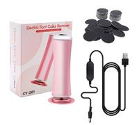 Suoumwa Ponceuse pour Pédicure pour Éliminer les Callosités des Pieds avec 60 Disques de Papier de Verre de Rechange - Rose