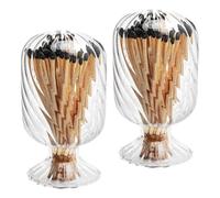 Suoumwa Porte-Allumettes en Verre avec Cloche pour Bougie Parfumée, Allumettes de Salle de Bain