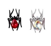 Suoumwa Produit Ornements D'Araignée Décoration de Manucure Cloutée en Alliage Rétro Noir et Argent