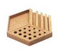 Suoumwa Rangement pour Outils de Maroquinerie en Bois, Plateau de Rangement sur Bureau, Support en Bois pour de Maroquinerie