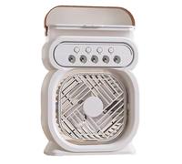 Suoumwa Refroidisseur d'air Domestique Compact avec Veilleuse LED, Humidificateur Portable et Mini Ventilateur, Blanc