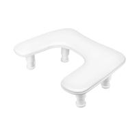 Suoumwa Repose-Bras de Manucure pour Nails Tech : Repose-Bras Réglable en Forme de U - Repose-Main en Cuir PU pour Manucures Blanc