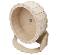 Suoumwa Roue en Bois pour Hamster, Jouet d'exercice Silencieux pour Hamster, Soucoupe pour Activités d'escalade, Simulation D'Habitat Naturel