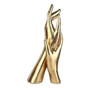 Suoumwa Sculpture de Mains Dorées Intemporelles, Décoration de Bureau de Bureau en Résine, Idéal pour Les Cadeaux Commémoratifs et de Mariage